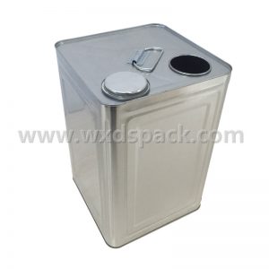 18.5L Square Closed Top Tinplate Barrel with Insert Lid