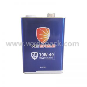 1 Gallon European Style 10W40 Engine Oil Tin Cans