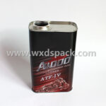 1L Square Metal Tin Can with Lid