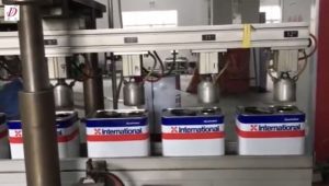 Tightness test of motor oil tin can